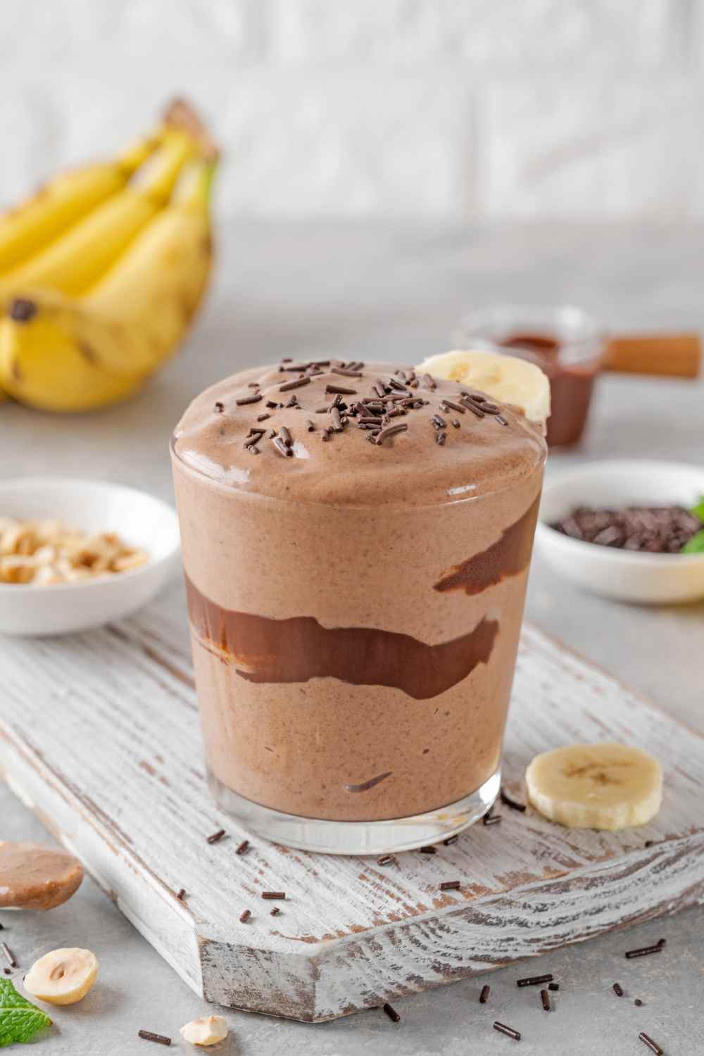 High-Fiber Peanut Butter Chocolate Banana Smoothie