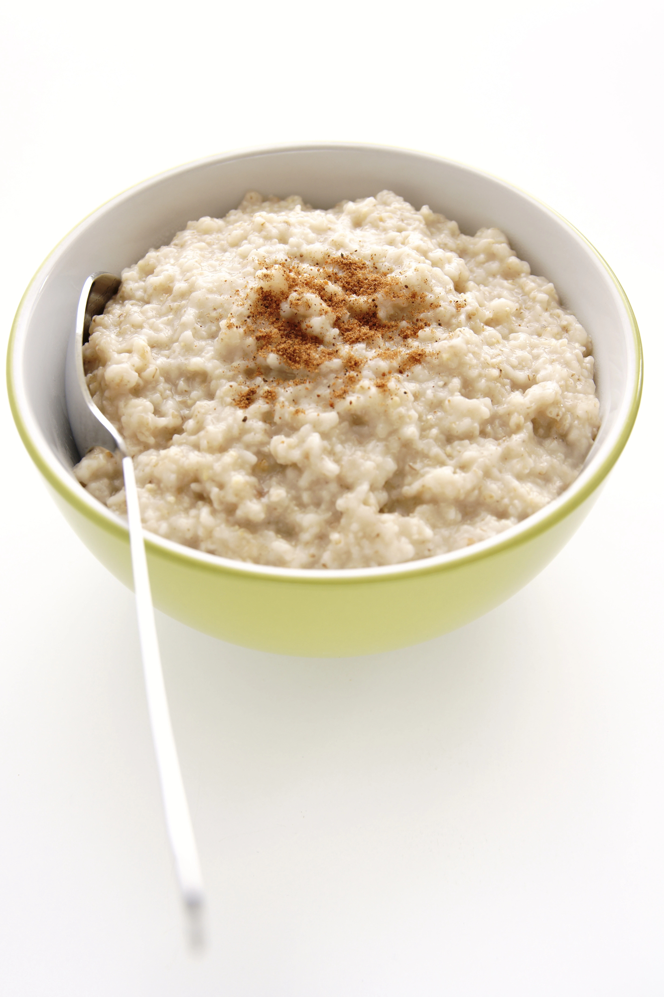 Bowl of oatmeal with cinnamon sprinkled on top