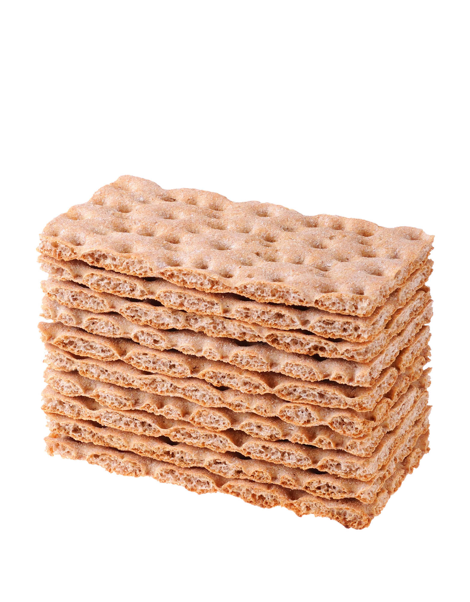 Stack of whole grain crackers