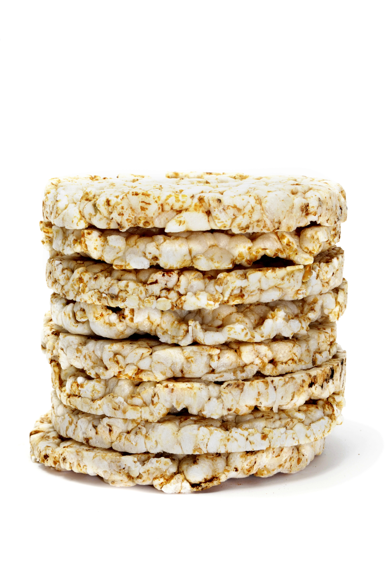 Stack of six round rice cakes