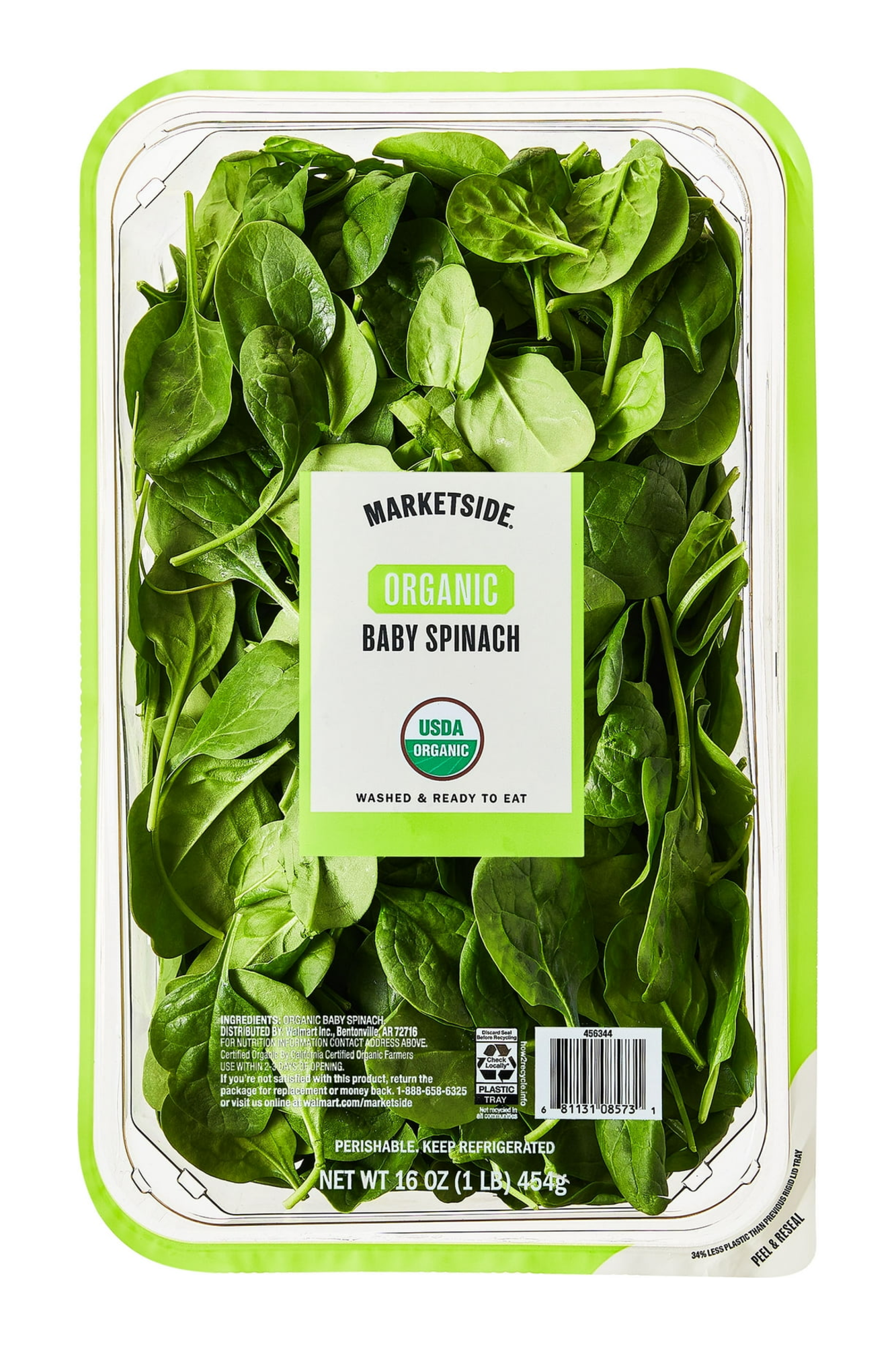 Marketside Organic Fresh Baby Spinach