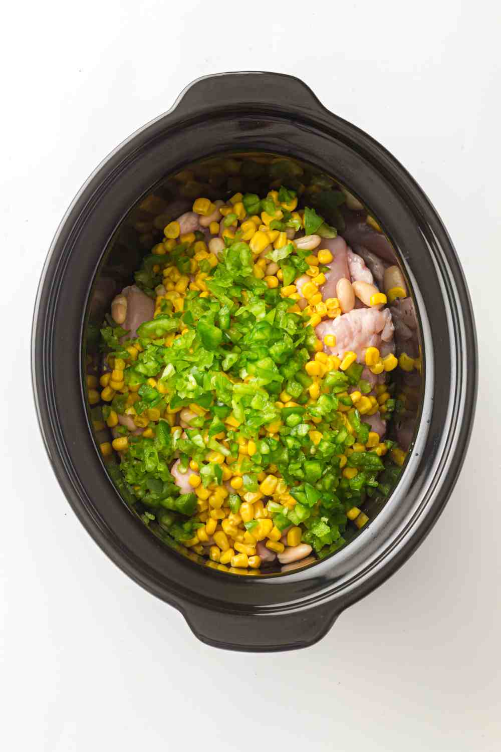 Add White Chicken Chilli Ingredients