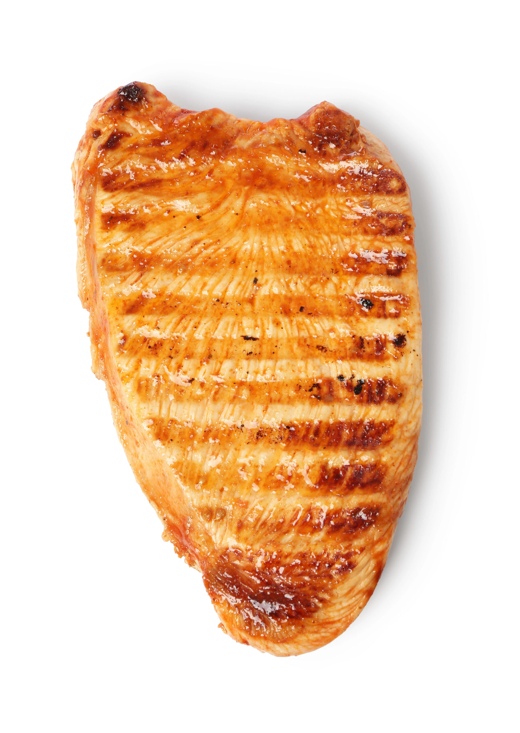 Grilled turkey breast with charred ridges