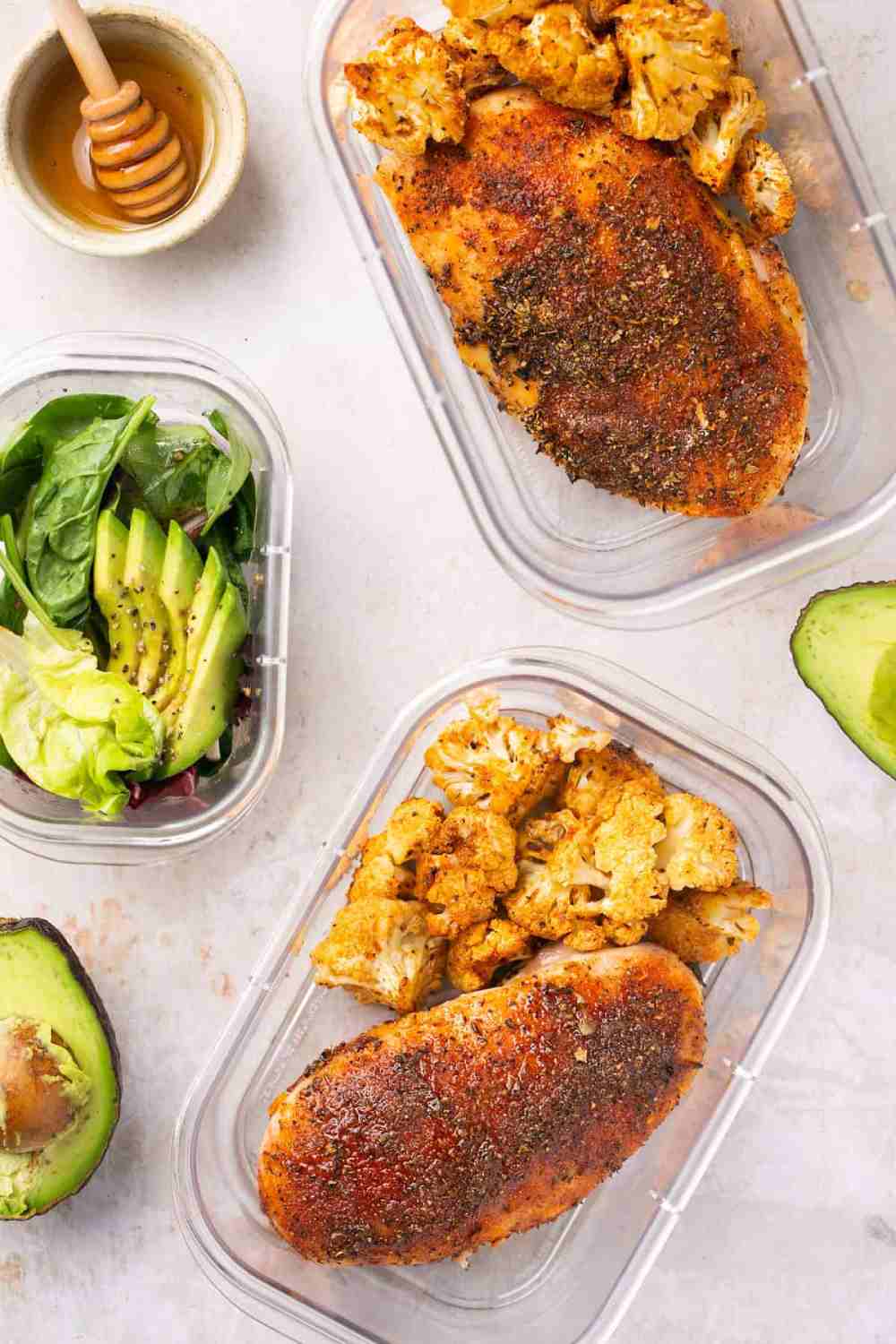 Sheet Pan Honey Garlic Baked Chicken & Cauliflower