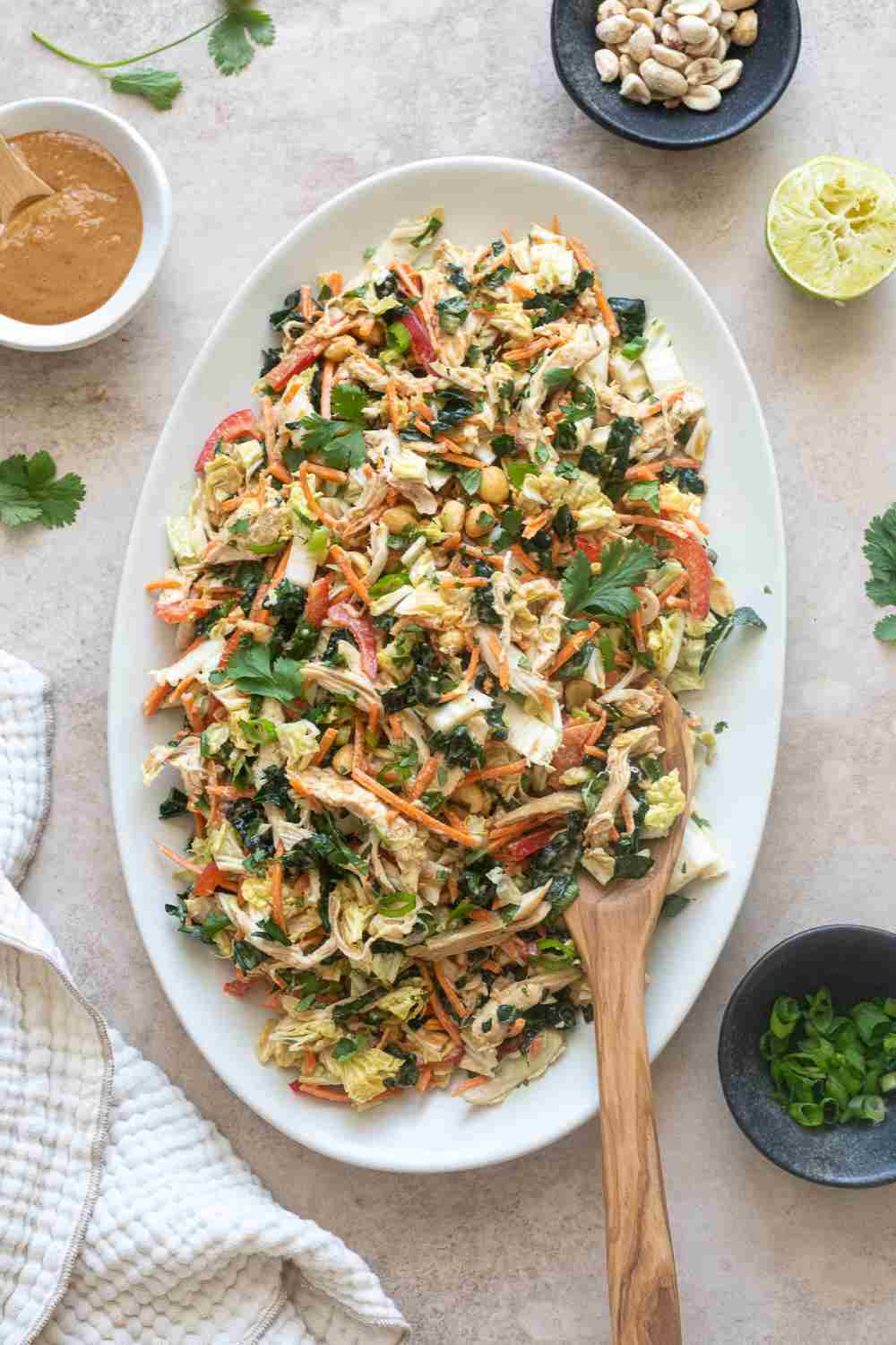Thai Chicken Salad with Peanut Dressing