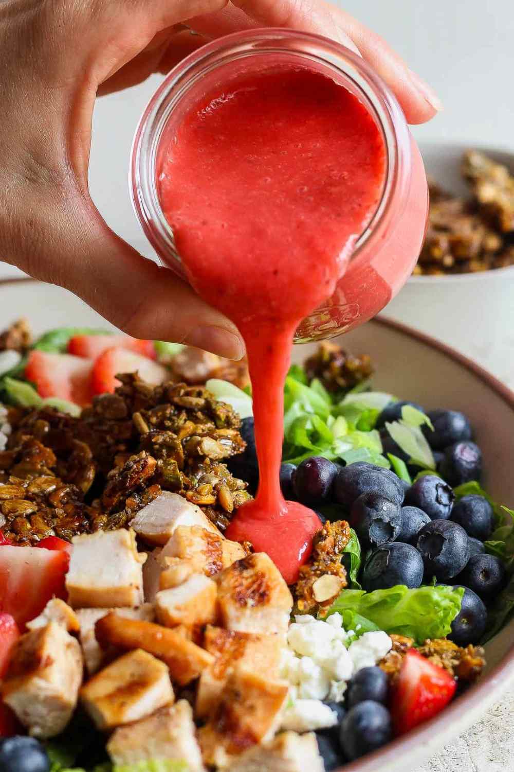 High Protein Chicken Salad with Seedy Granola Crunch