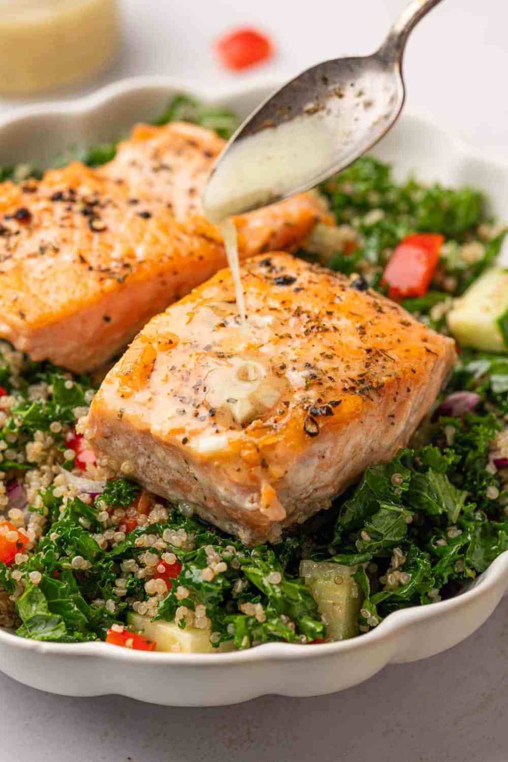 Salmon Kale Quinoa Salad