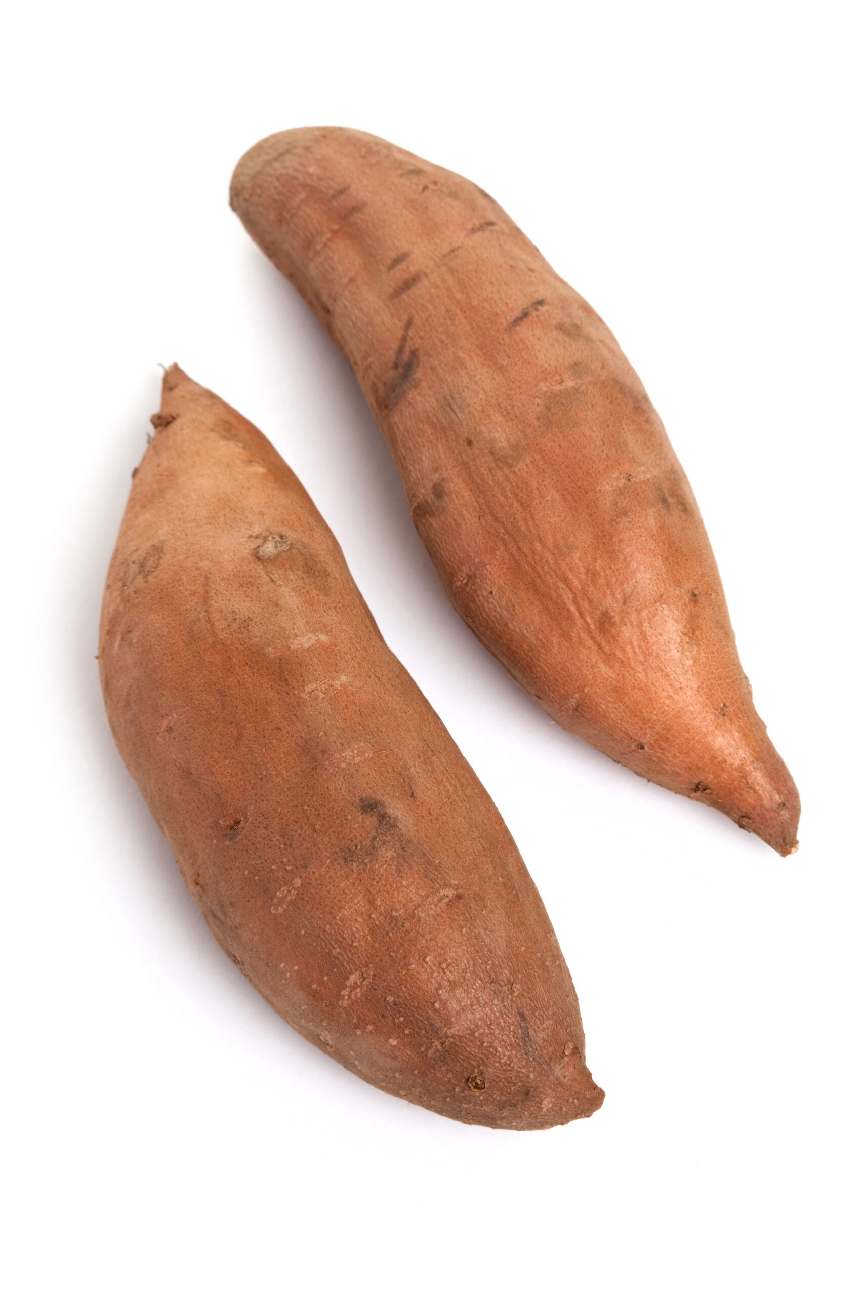 Two whole sweet potatoes