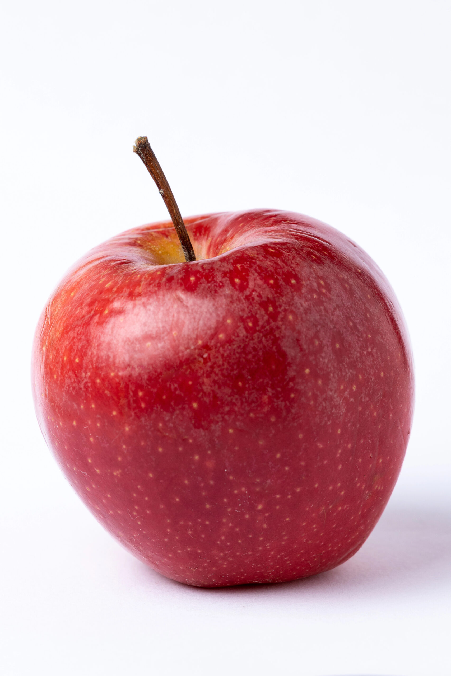 Red apple whole with stem