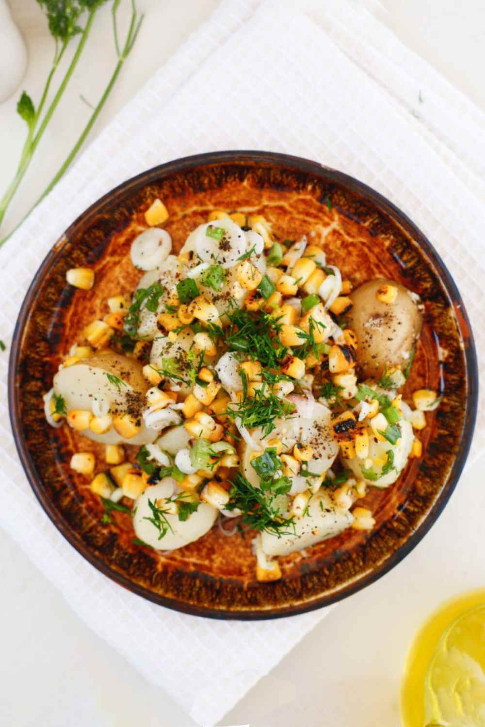 Grilled Corn Potato Salad
