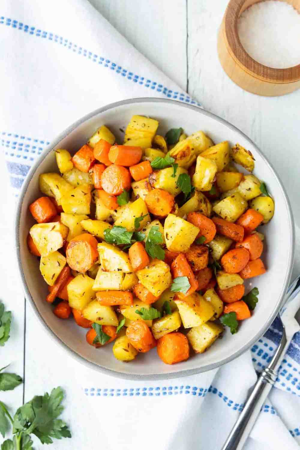 Roasted Potatoes and Carrots