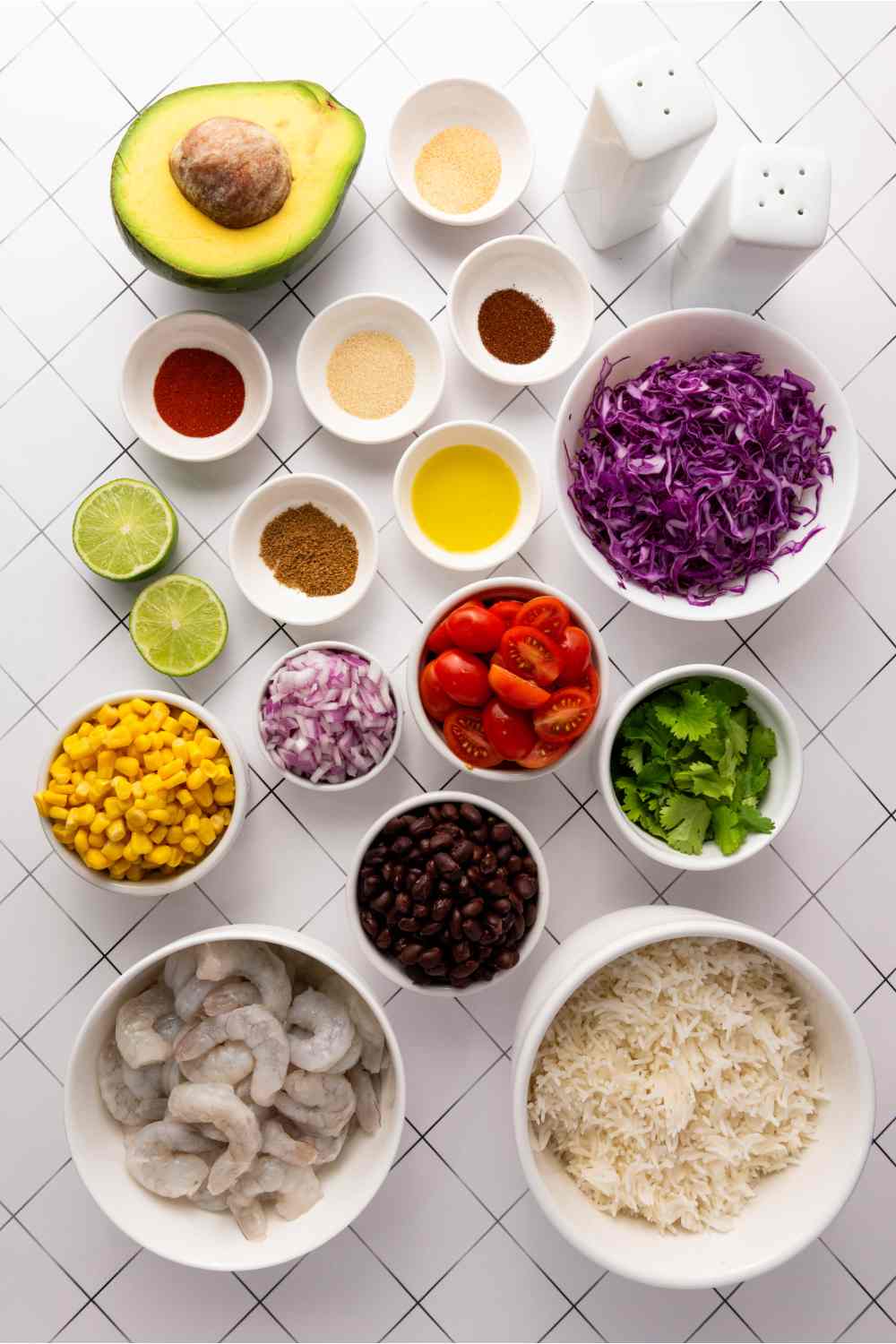 Ingredients Mexican Shrimp Taco Bowl