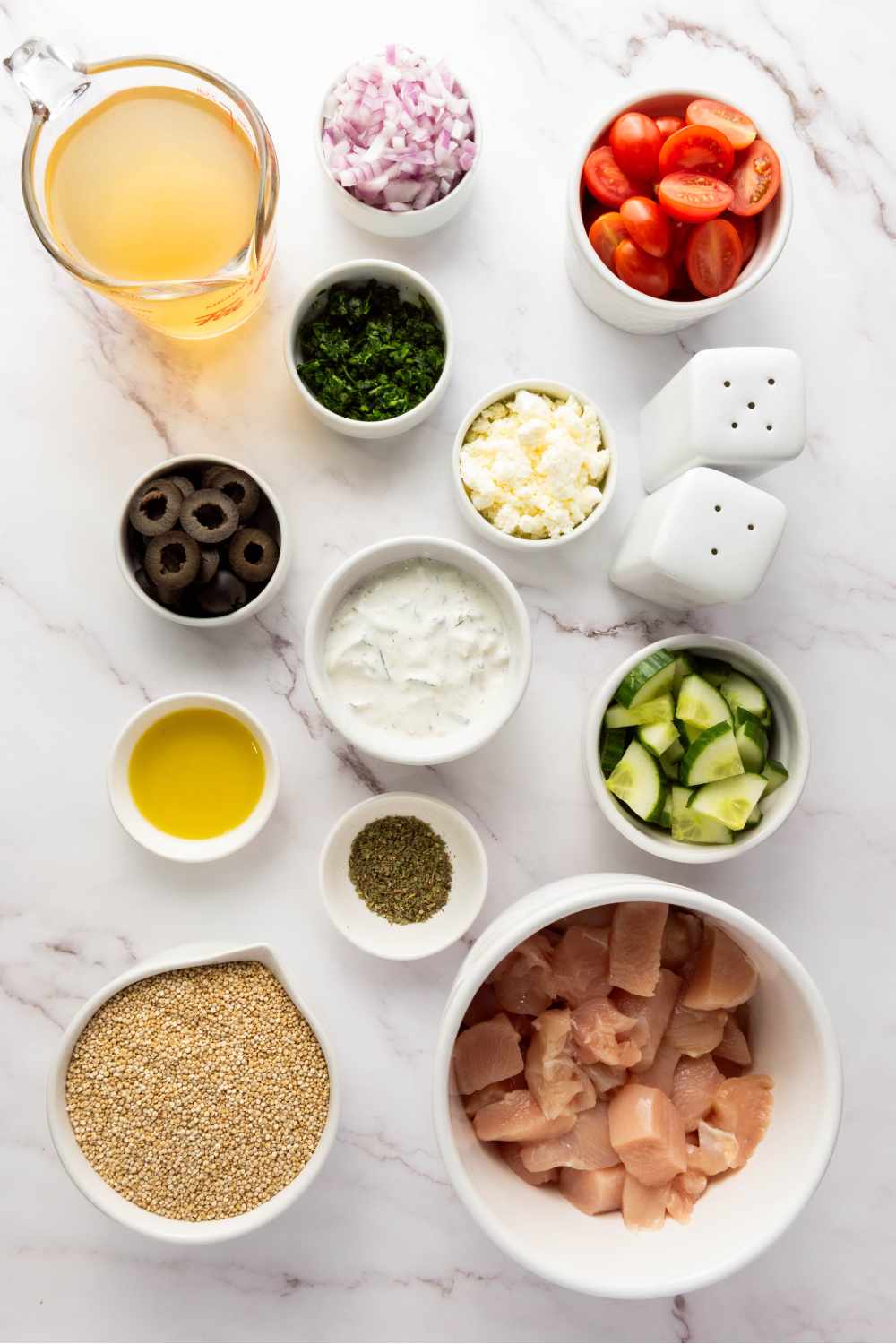 Ingredients Greek Chicken Bowl